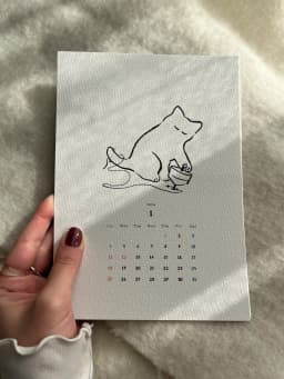 12ヵ月ねこと一緒カレンダー(2026年) - サムネイル 3