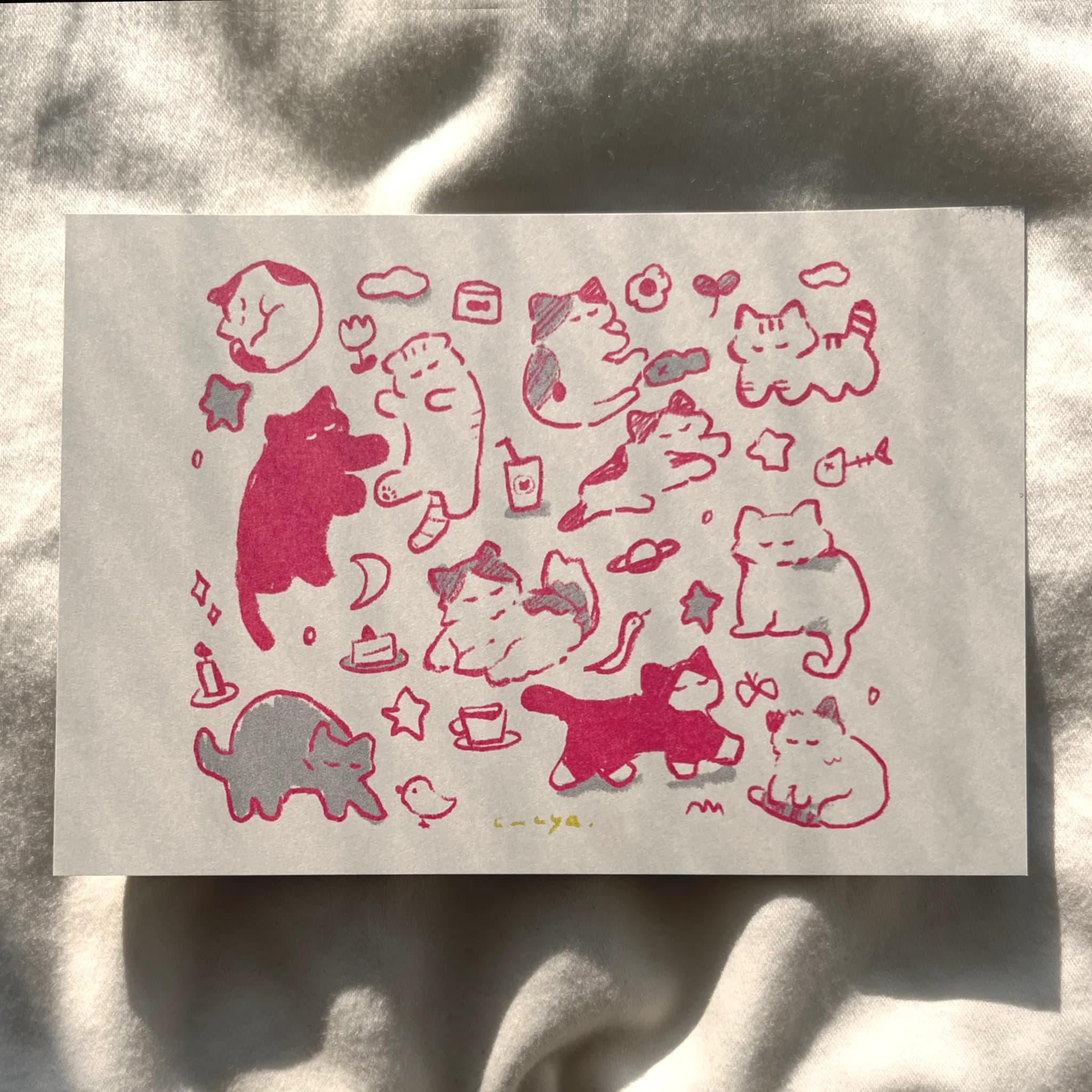 ねこちゃん大集合にゃんにゃん祭り(ピンク)