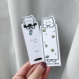 long & short cat 白いしおり - サムネイル 3