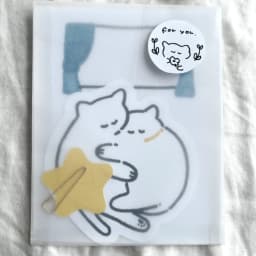 ねこのメッセージカードと封筒セット - サムネイル 2