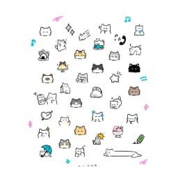 ｼﾁｬのねこ絵文字(きほんのほ) - サムネイル 2