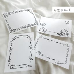 4種のねこちゃんメモカード【白黒】 - サムネイル 2