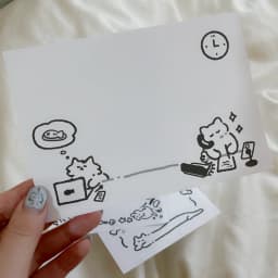 4種のねこちゃんメモカード【白黒】 - サムネイル 5